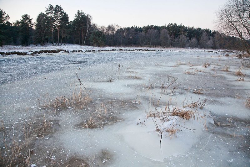 Ледостав наблюдается на Солигорском и Краснослободском водохранилищах